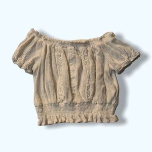 Ambiance Off the shoulder, white crop top